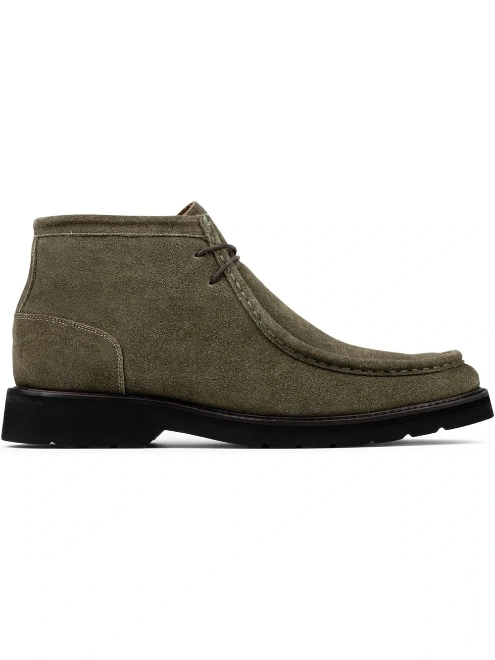 Donald Pliner Men's Suede Moc Toe Chukka Boot in Olive